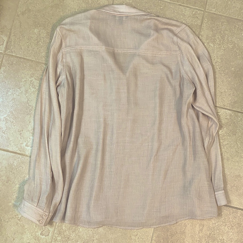Express Ribbed Long-sleeve Button Down L - Picture 4 of 4